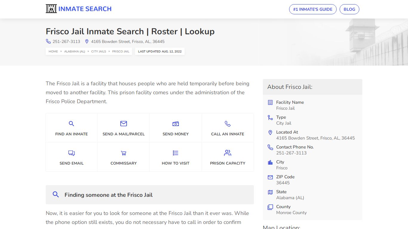 Frisco Jail Inmate Search | Roster | Lookup
